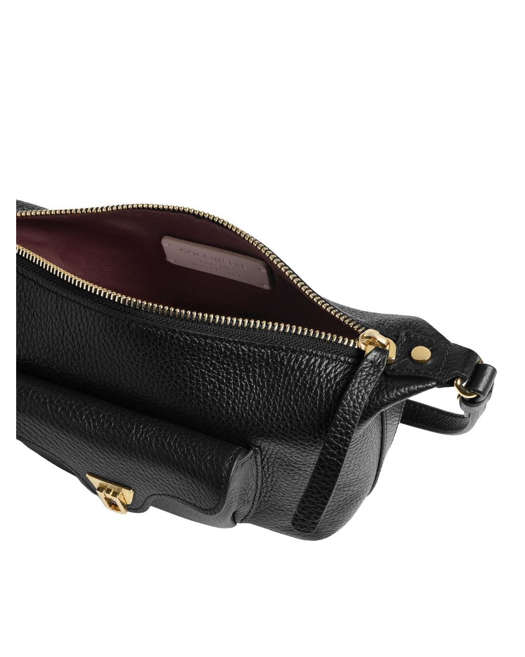 Coccinelle Black Front-Pocket Shoulder Bag