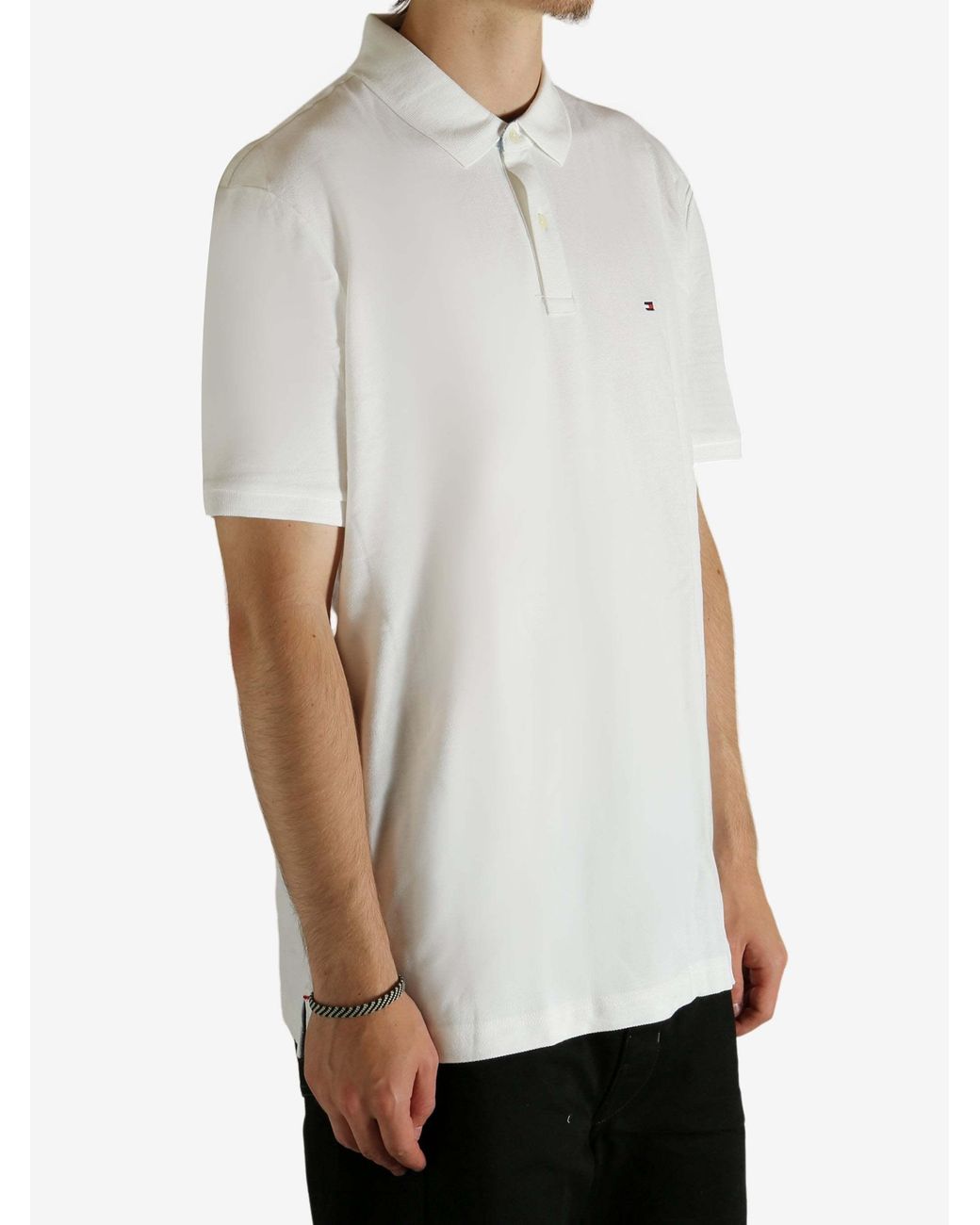 Tommy Hilfiger White Short-Sleeved Polo Shirt for men