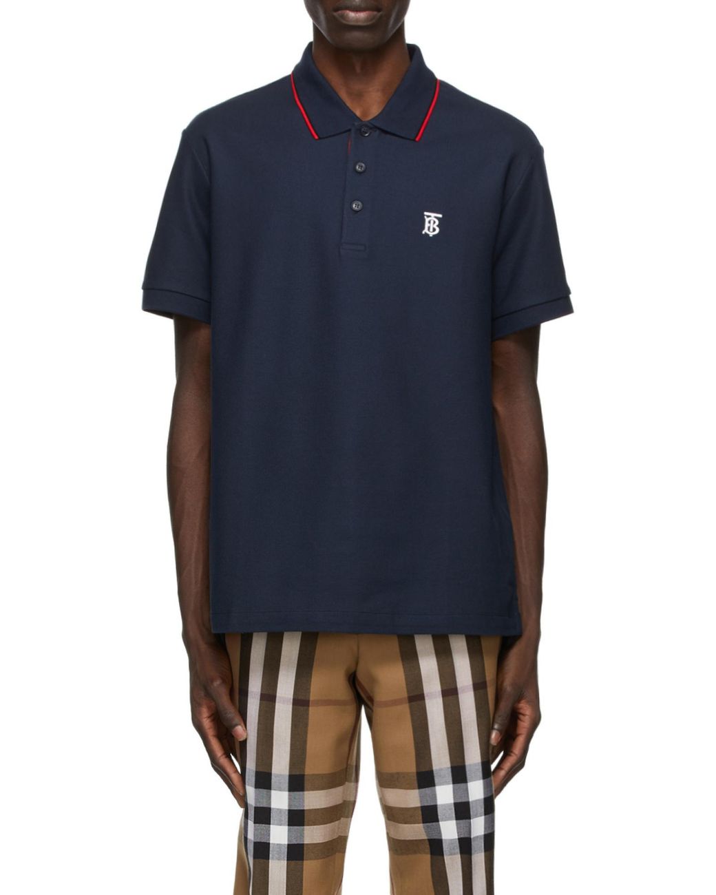 Burberry Blue Icon Stripe Placket Polo Shirt for men