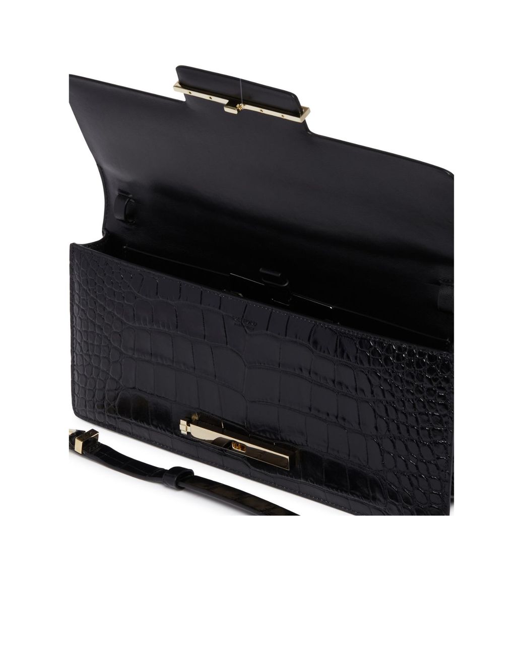 Tom Ford Black Embossed Shoulder Bag