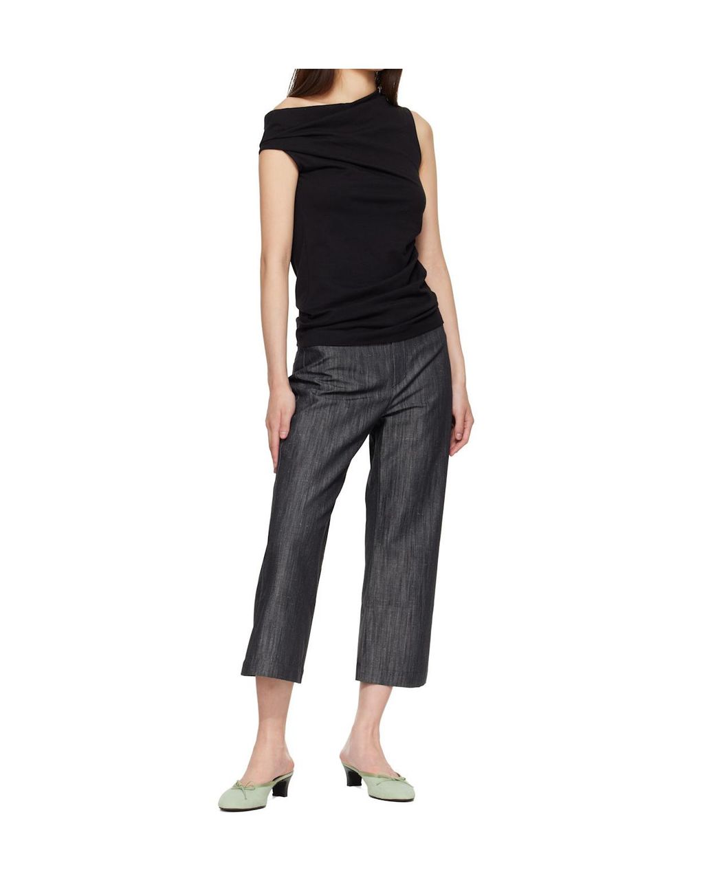 Paloma Wool Black Belt Loop Casual Pants