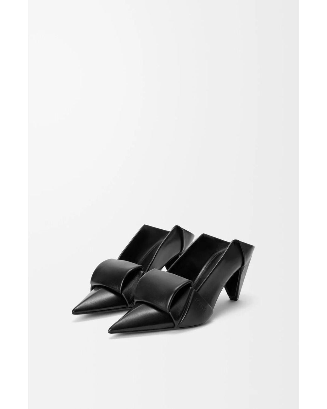 Loewe Black Origami Flap Back Pumps