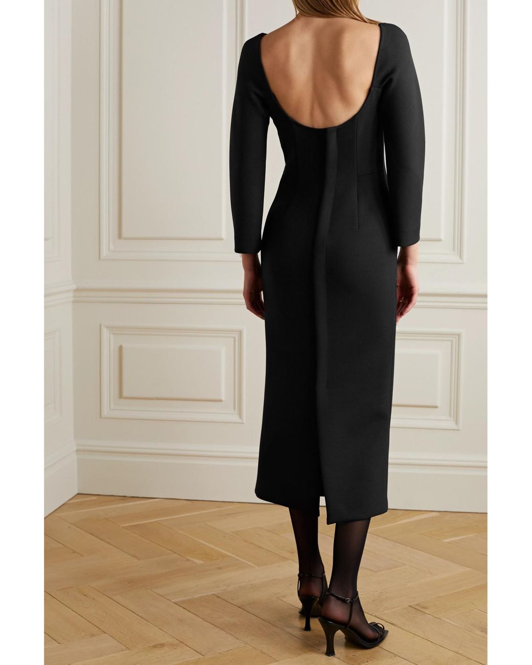 The Row Black Fit Dress