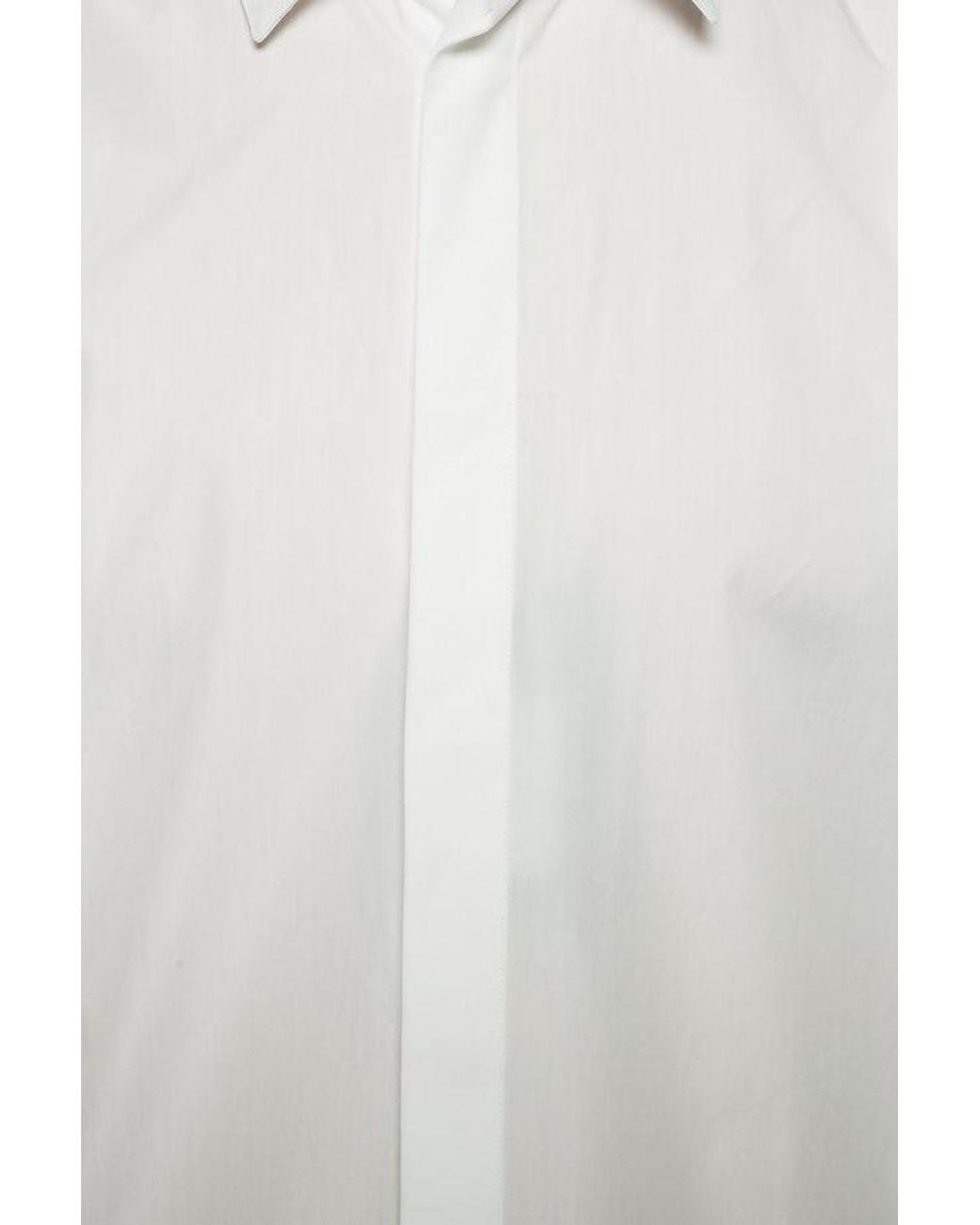 Saint Laurent White Yves Collar Shirt for men