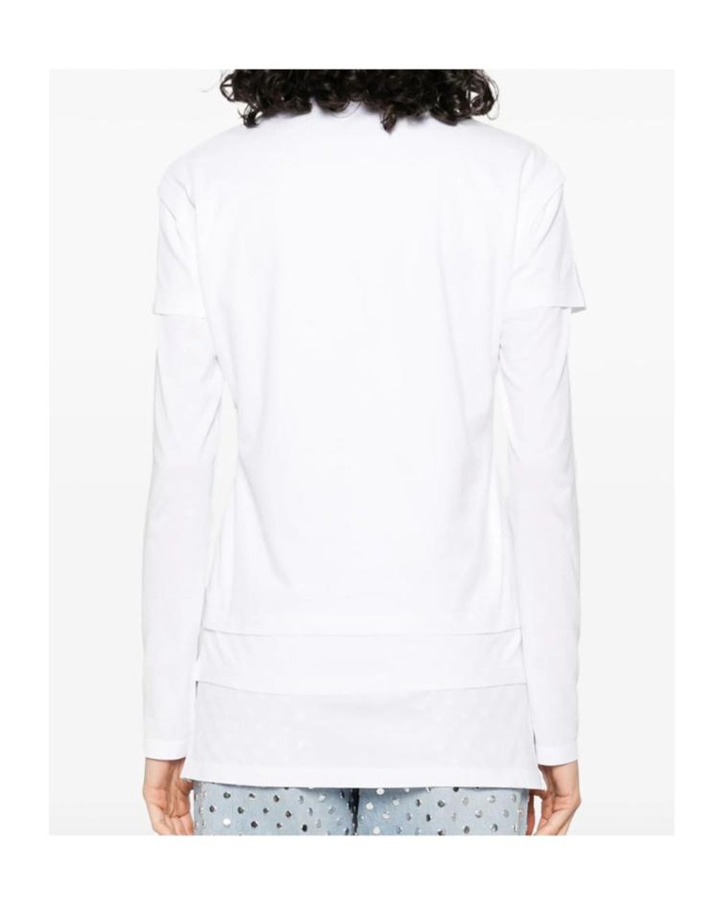 Miu Miu Set Of Three Logo Patch T-Shirts in White | Lyst