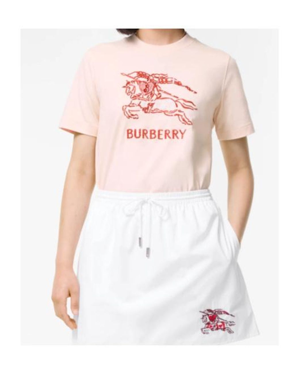 Burberry Pink Heart Knight T-Shirt