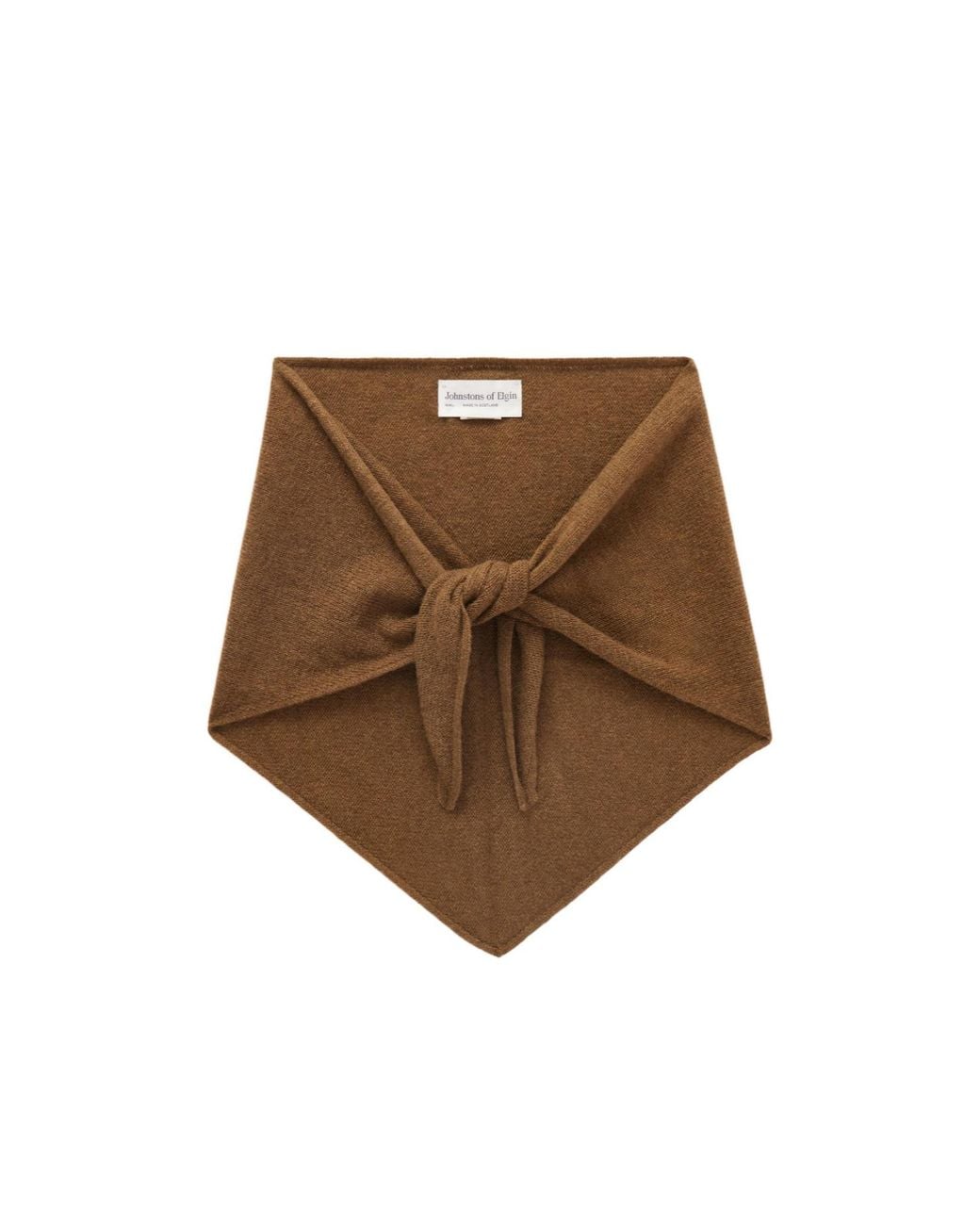 Johnstons Brown Reel Cashmere Scarf