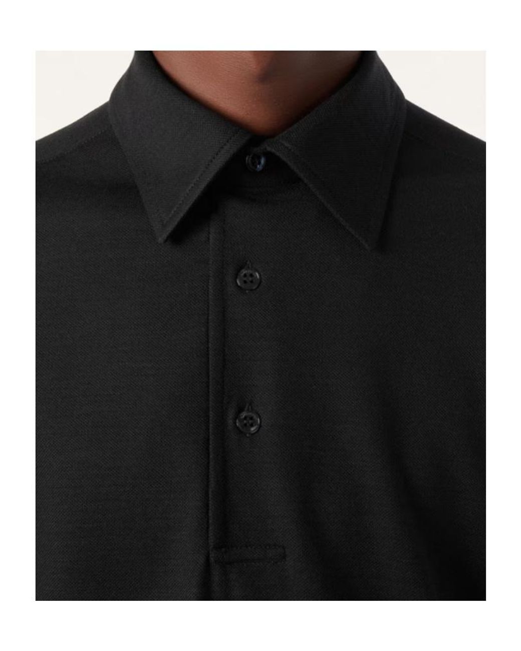 Loro Piana Black Colmegna Polo Shirt for men