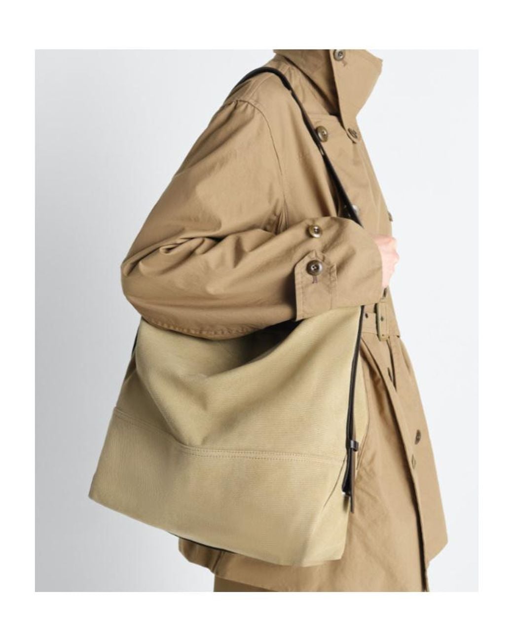 Lemaire Natural Belted Tote Bag