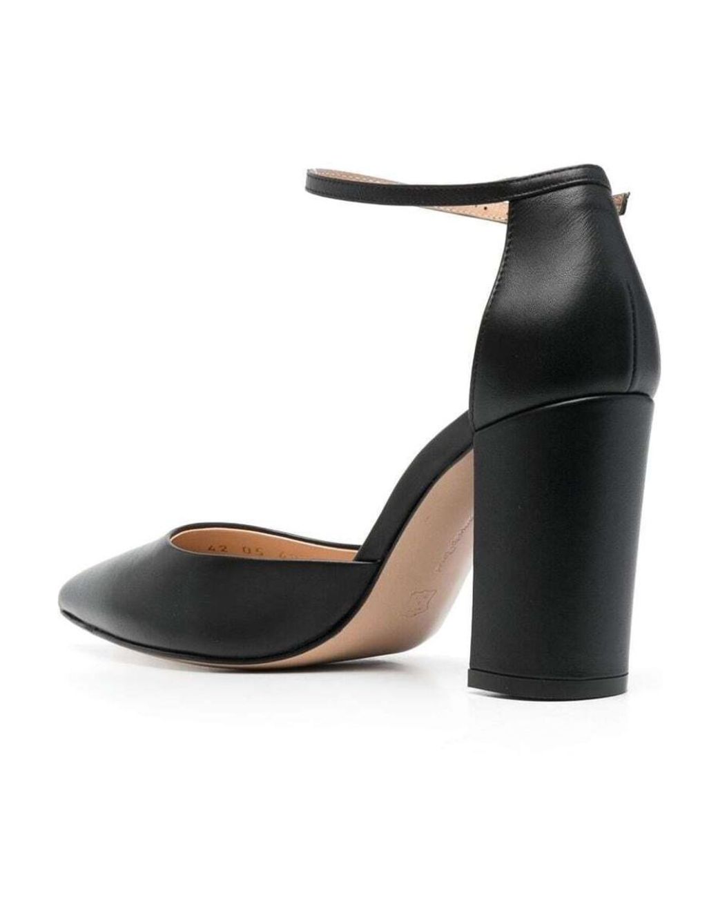 Gianvito Rossi Black Piper Anklet 100Mm Leather Pumps