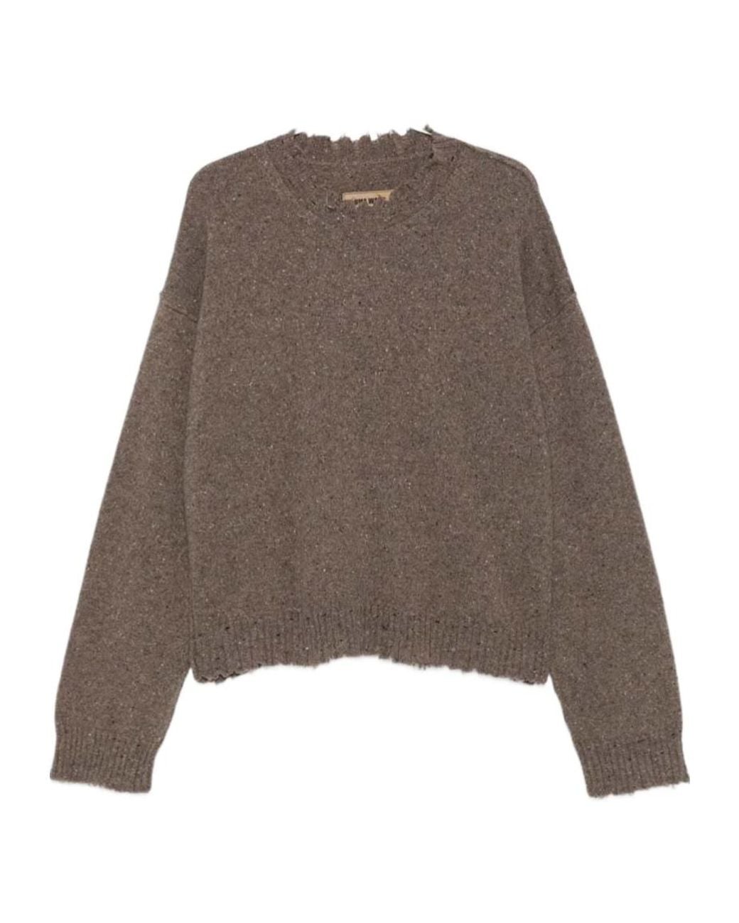 Uma Wang Brown Long-Sleeved Knitwear