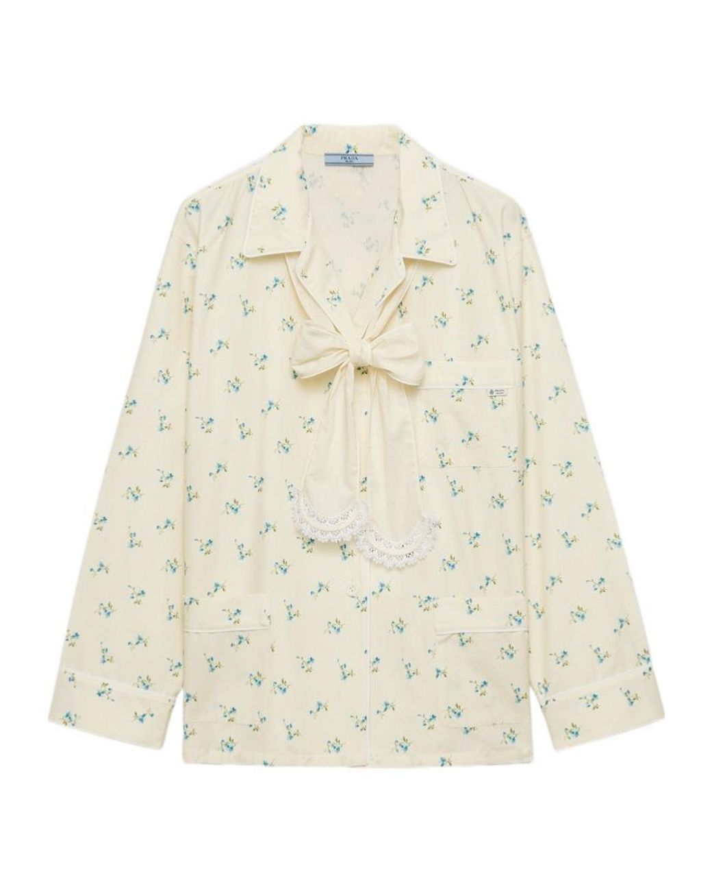 Prada Natural Bouquet Print Old Canvas Shirt