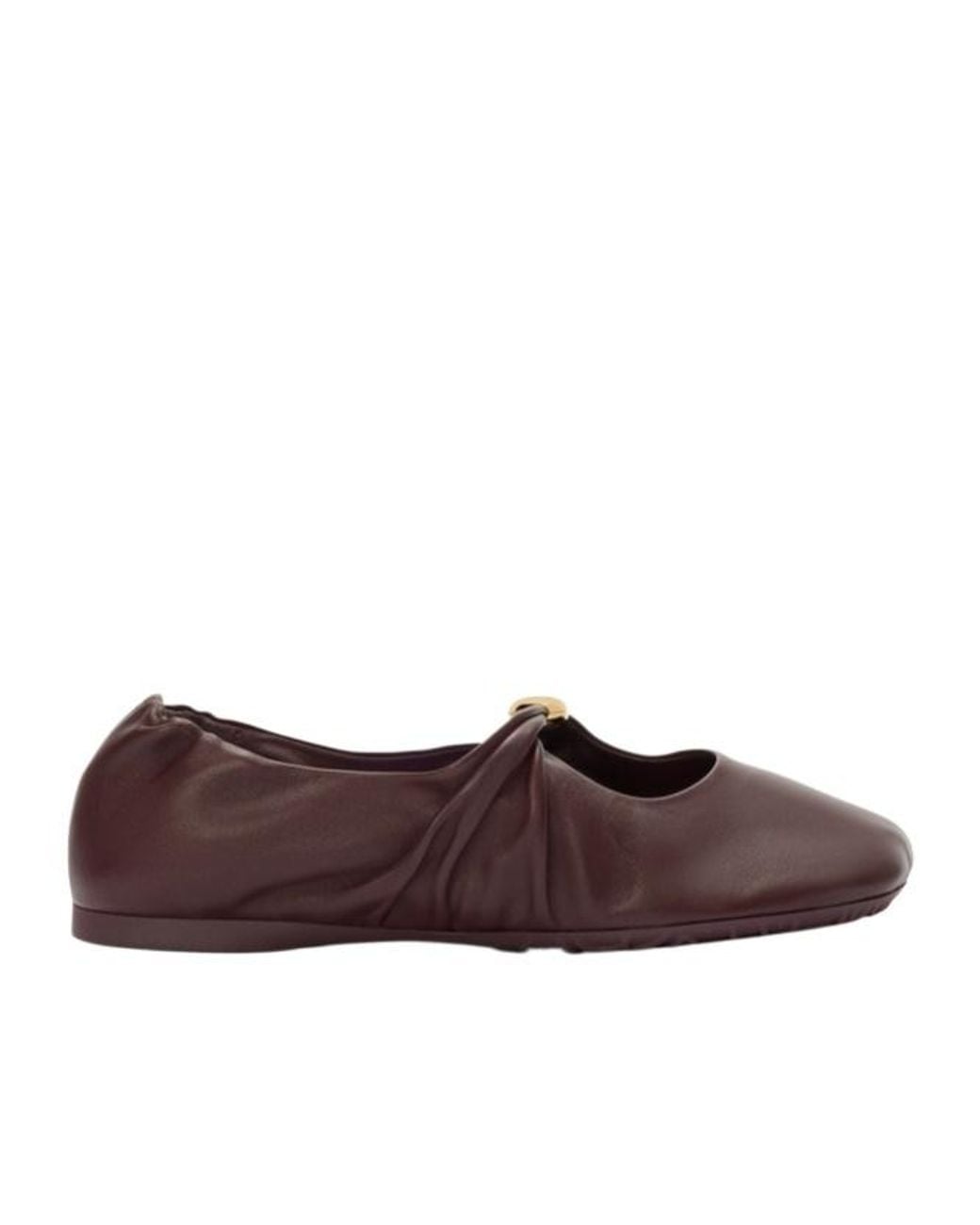 Loewe Brown Pebble Soft Ballerina Shoes