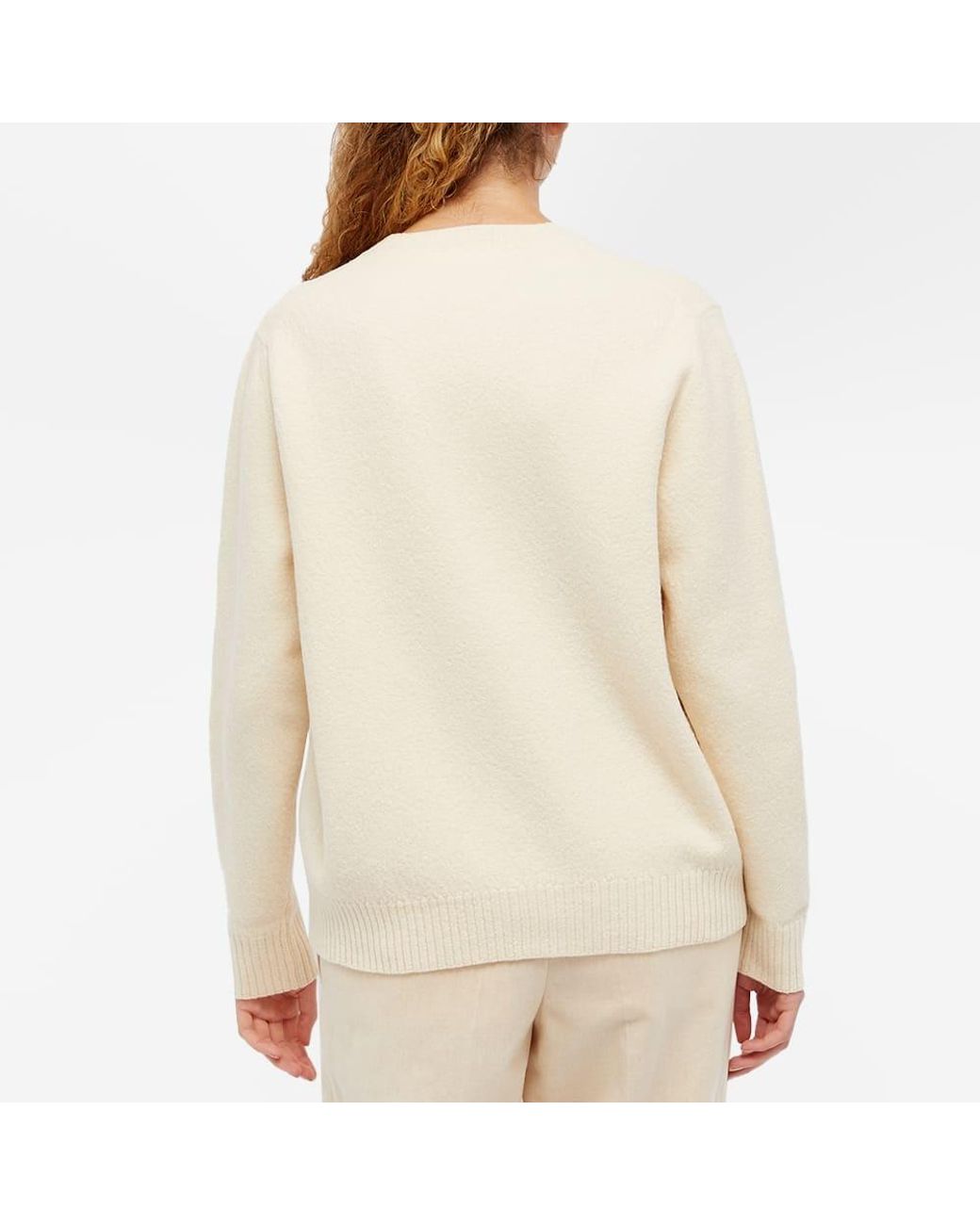 Jil Sander White Crewneck Knitted Jumper