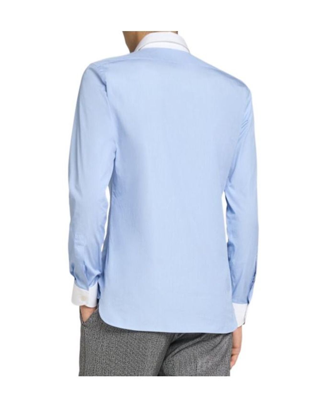 Tom Ford Blue Piece Dyed Poplin Shirt for men