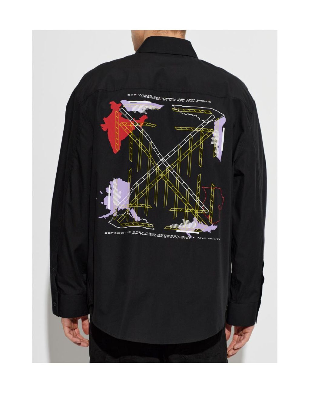 Off-White c/o Virgil Abloh Black Graphic Logo Shirt for men