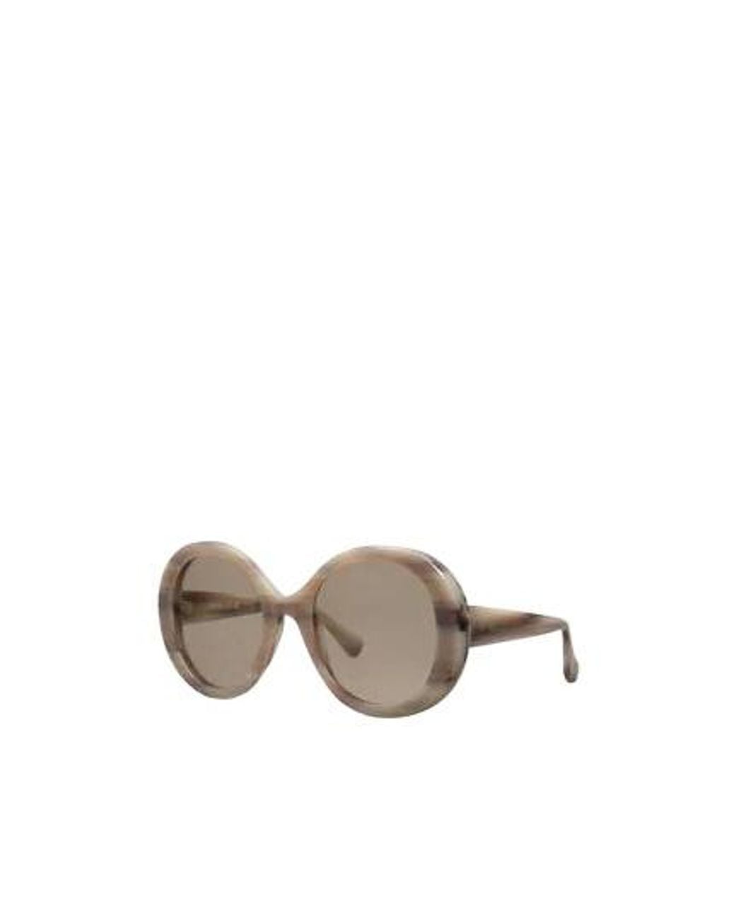 Max Mara White Colored Round Sunglasses