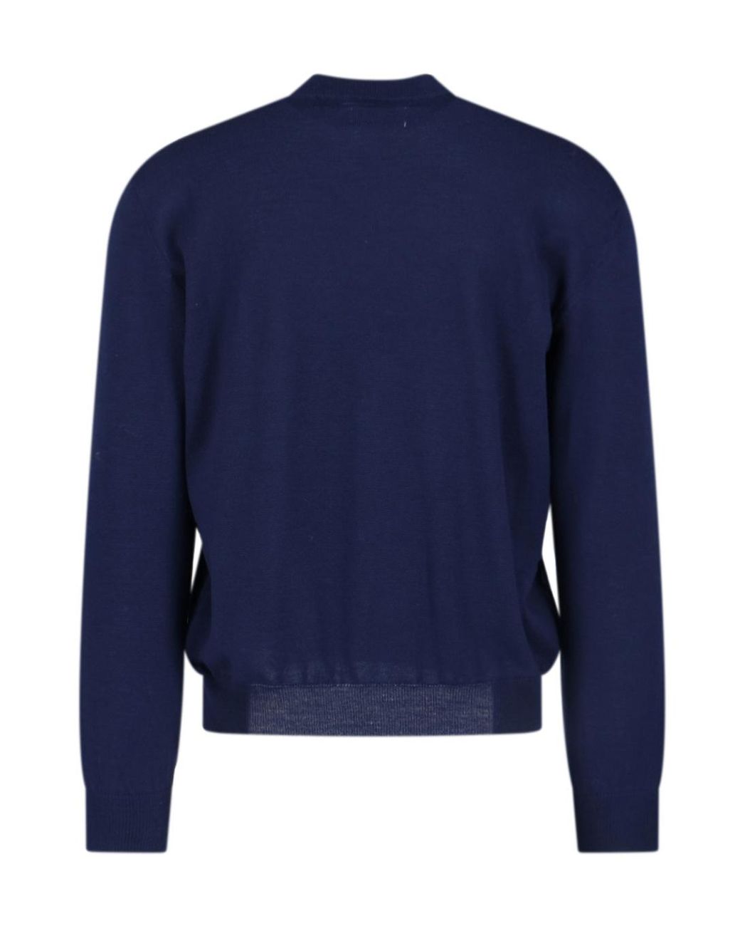 Magliano Blue Graphic Detailed Crewneck Sweater for men