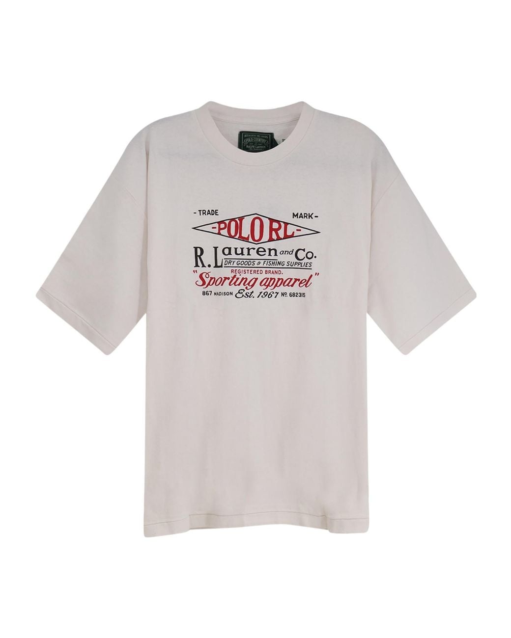 Polo Ralph Lauren White Graphic Relaxed T-Shirt for men