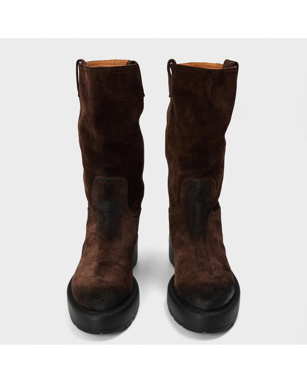 Miu Miu Brown Flat Knee-High Boots