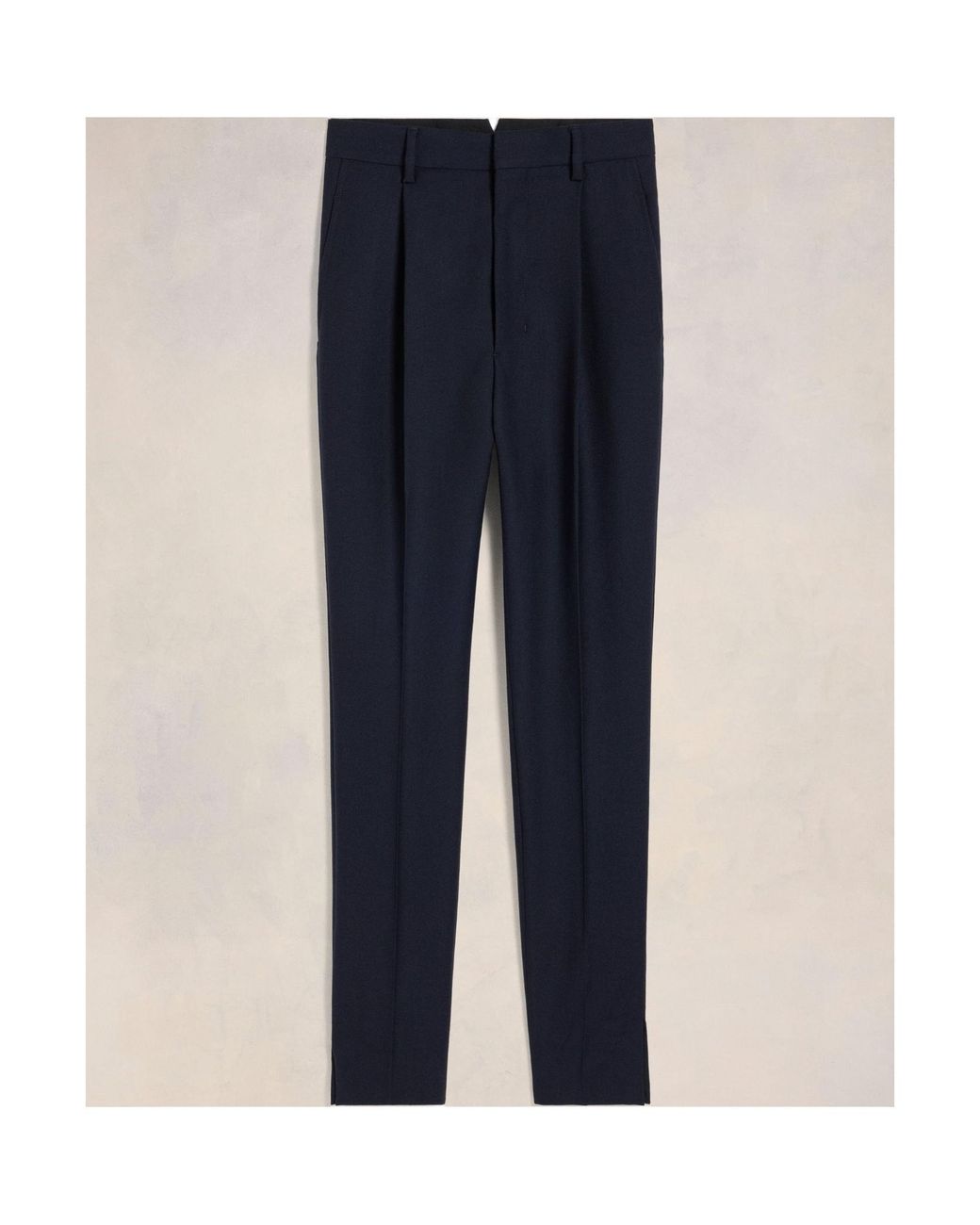AMI Blue Ami High Waisted Cigarette Trousers