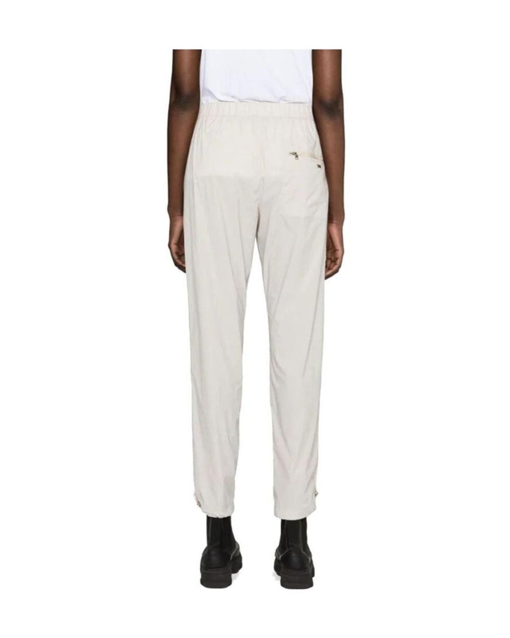 Herno Gray Logo-Plaque Tapered Trousers