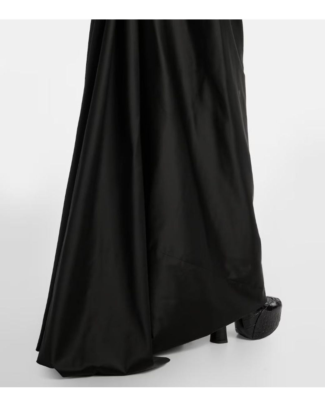 Vivienne Westwood Black Camille Draped Crêpe Satin Bustier Gown