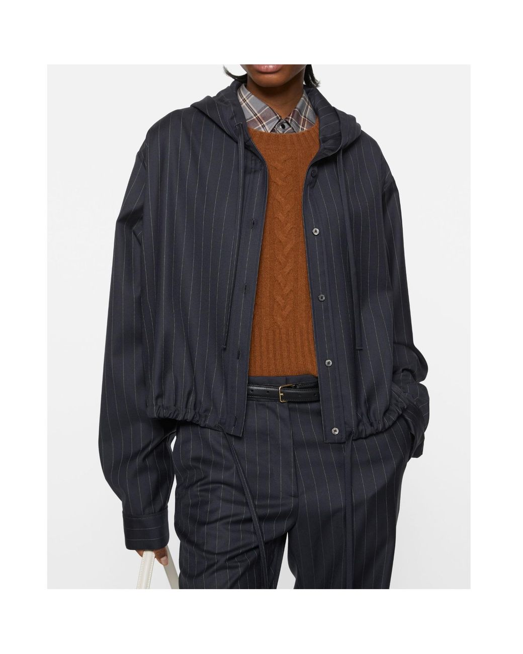 Acne Blue Button-Up Wool Overshirt