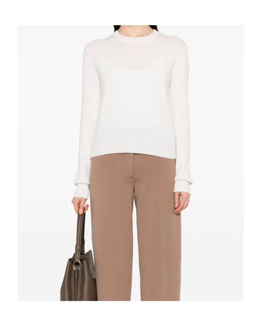 Lisa Yang White Mable Sweater Knitwear