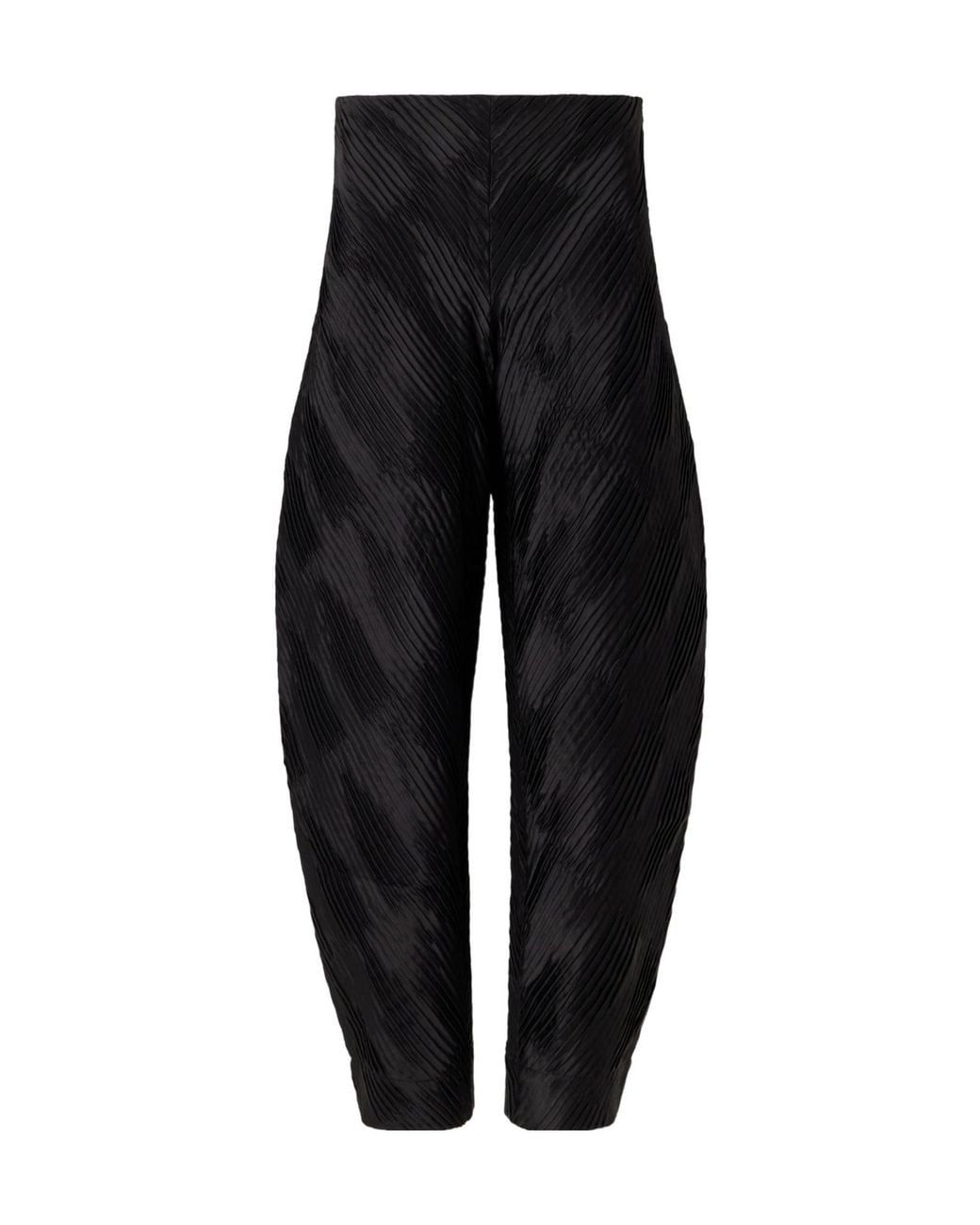 Rohe Black Plissé Satin Tapered Pants