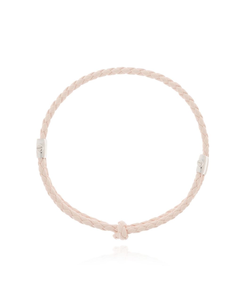 Bottega Veneta White Braided Design Bracelet for men