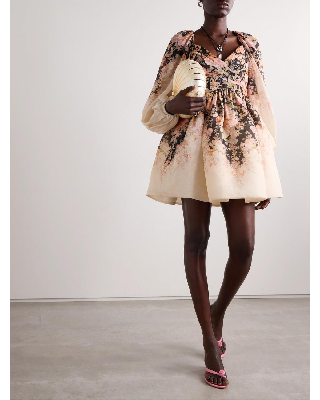 Zimmermann Natural Flowy Dress