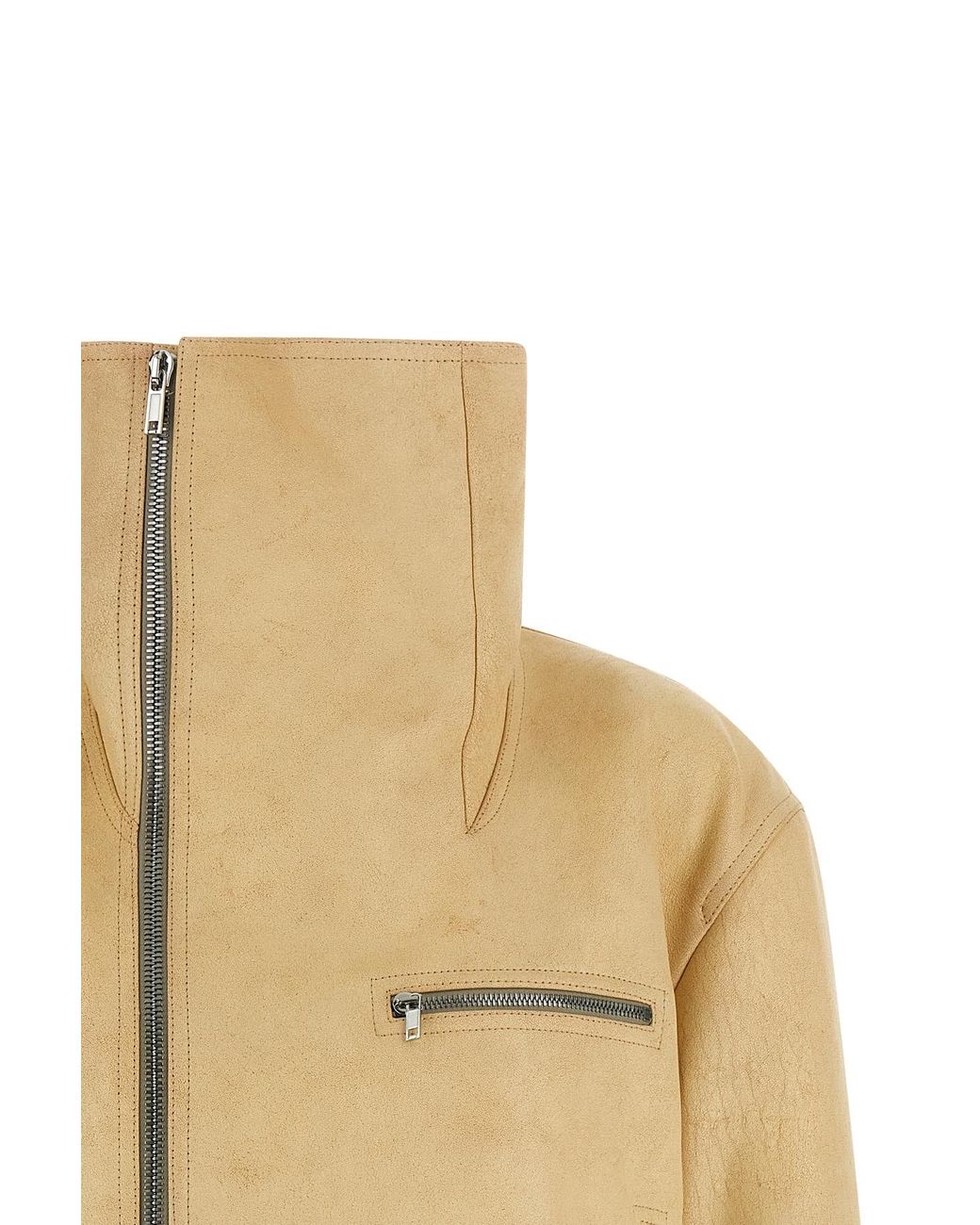 Rick Owens Natural Biker Jumbo Stooges Jacket