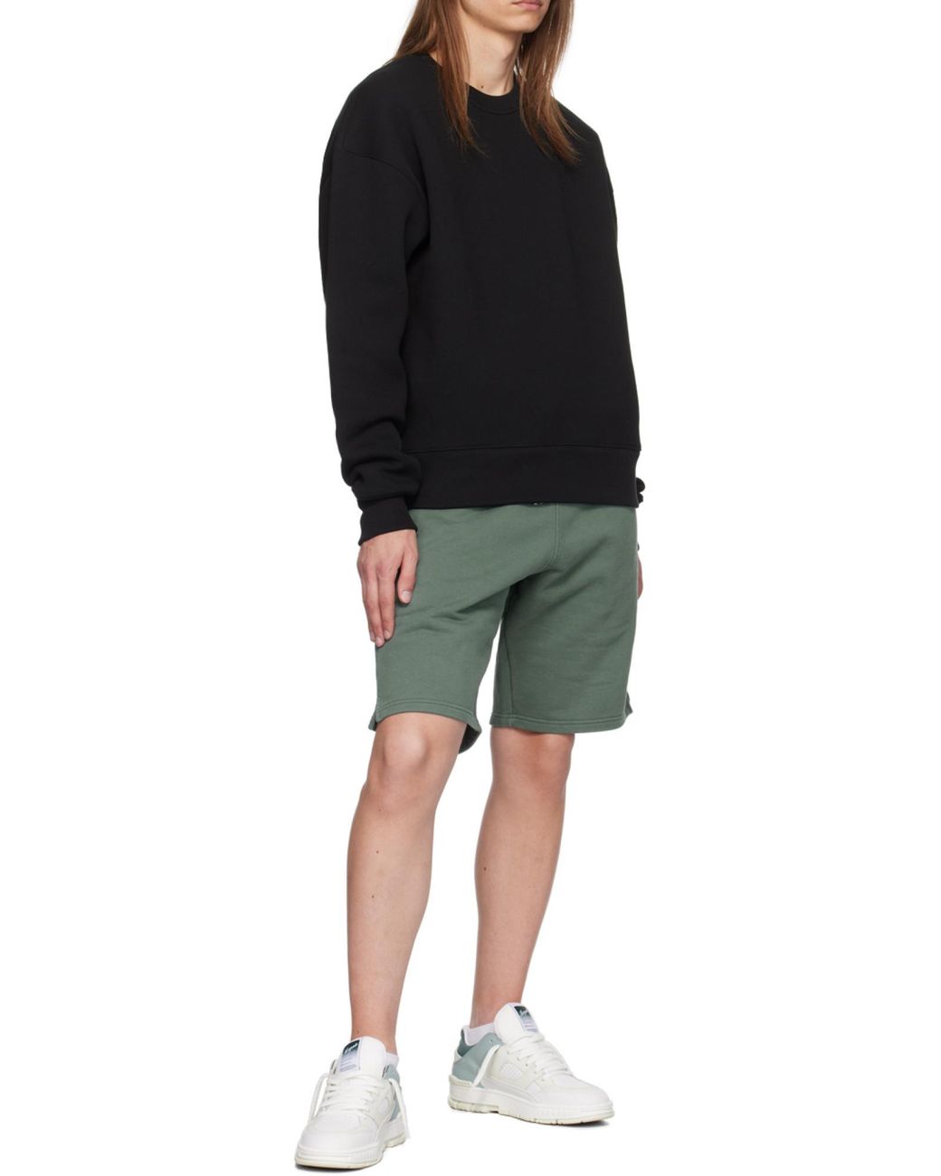 AMI Black Ami De Coeur Cotton Blend Sweatshirt for men