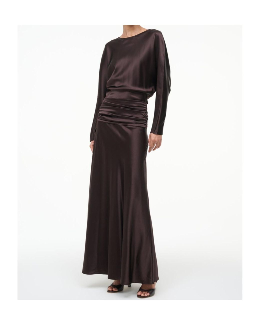 Staud Brown Long Sleeve Dress