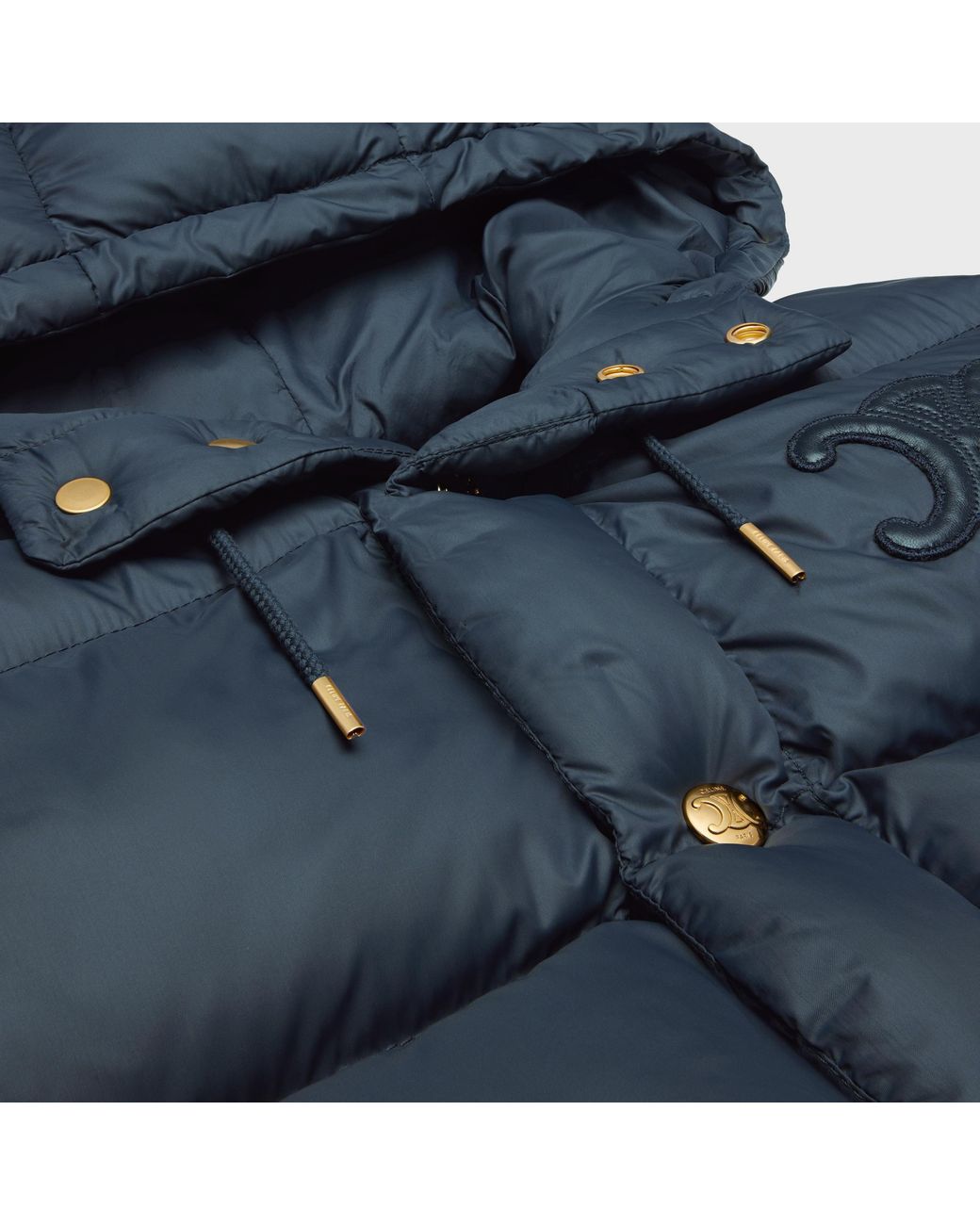 Céline Blue Oversized Sleeveless Down Jacket