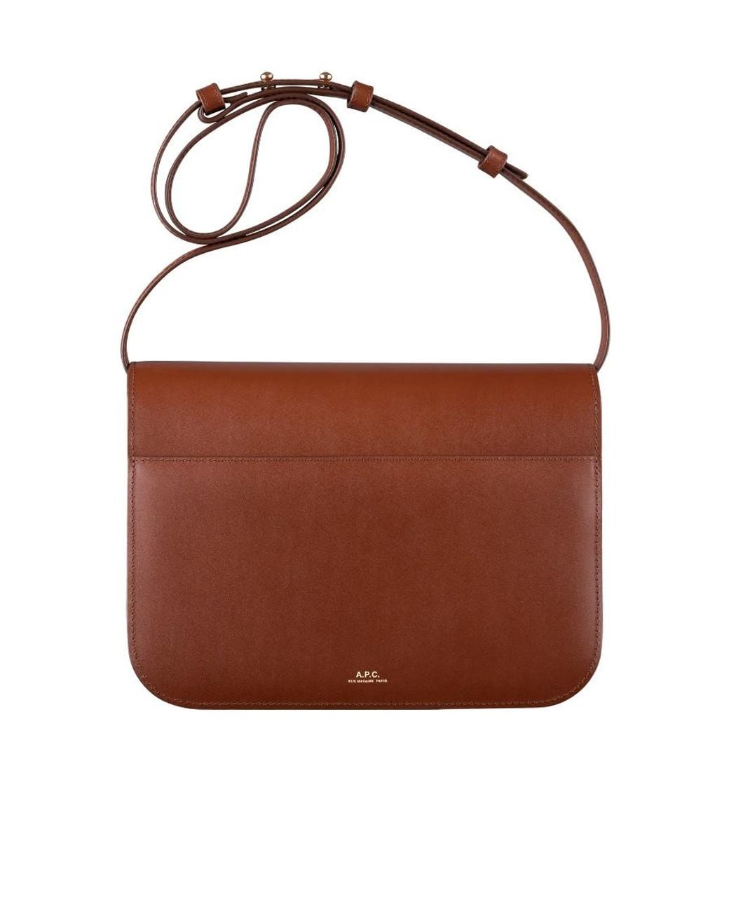 A.P.C. Brown Logo-Plaque Tote Bag