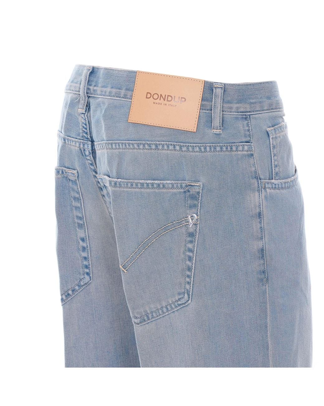 Dondup Blue Wide-Leg Buttoned Jeans