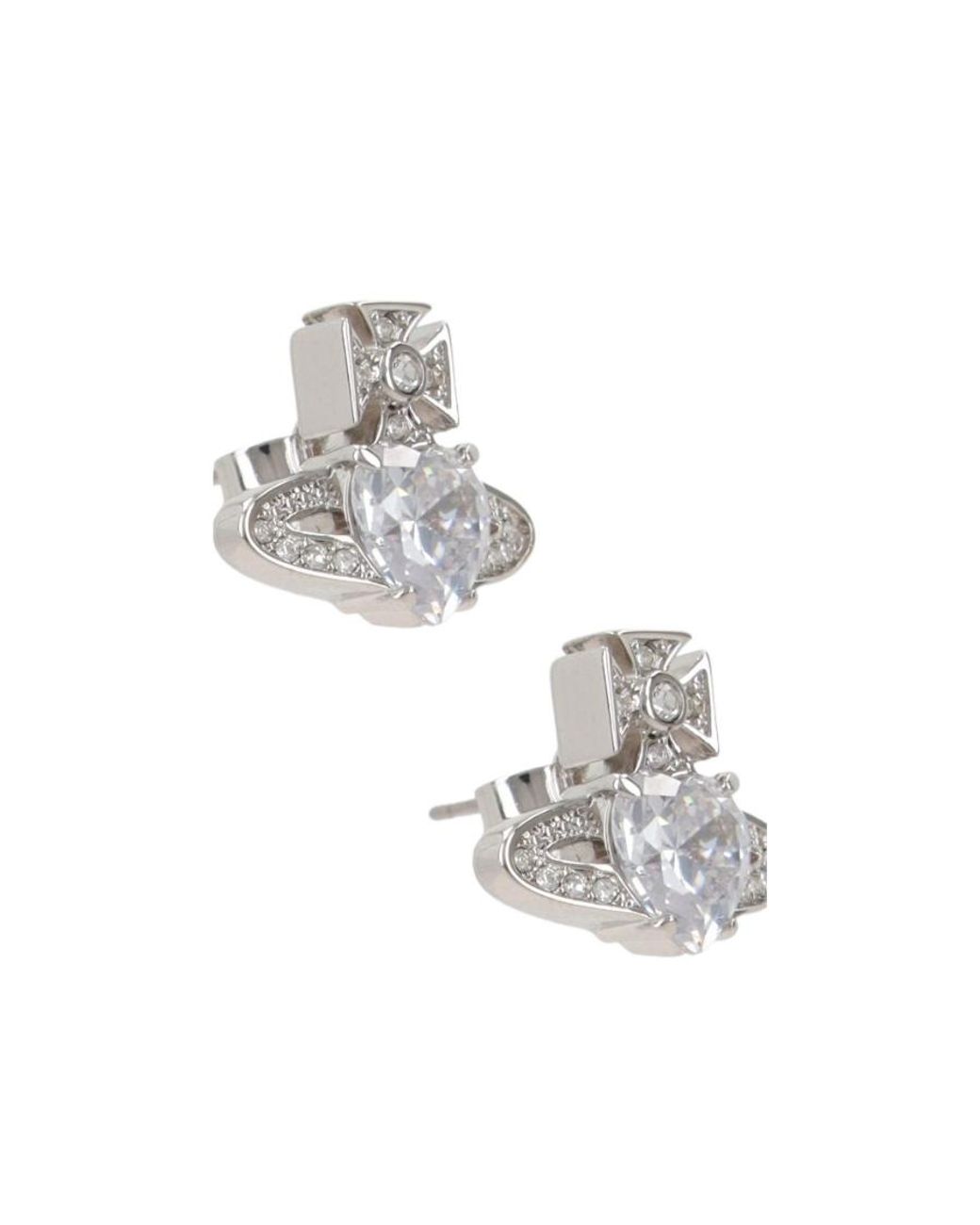 Vivienne Westwood White Ariella Embellished Earrings