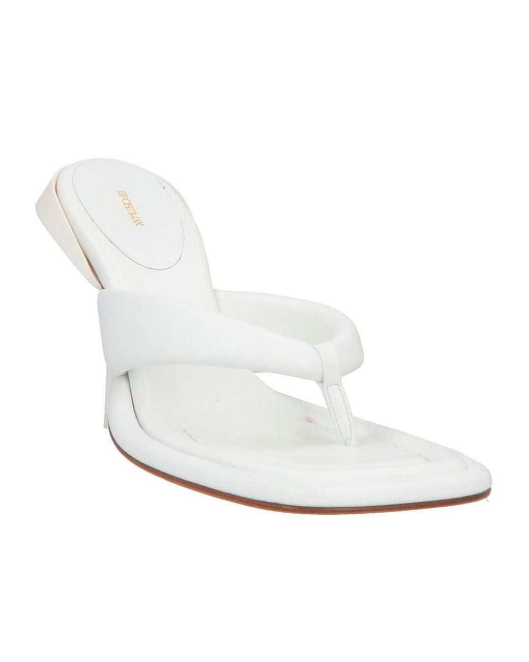 Sportmax White High-Heel Strappy Sandals