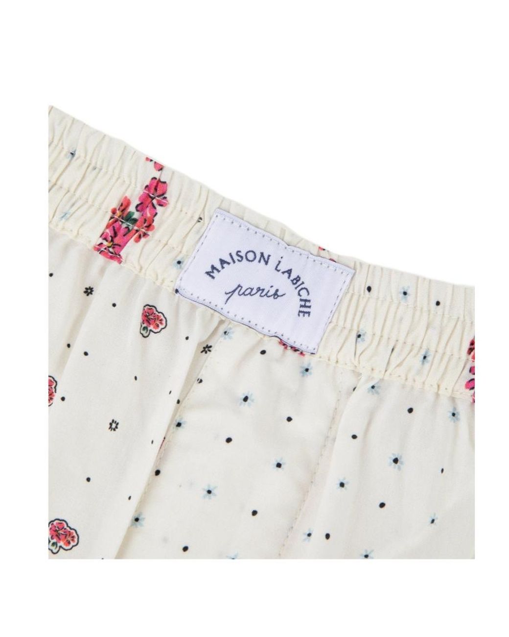Maison Labiche White Elastic Waist Shorts