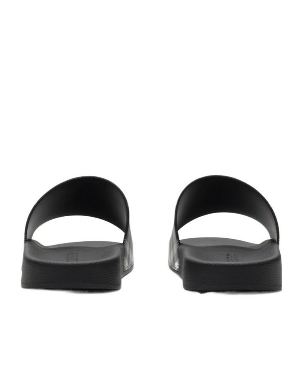 Burberry White Checked Slip-On Slides for men