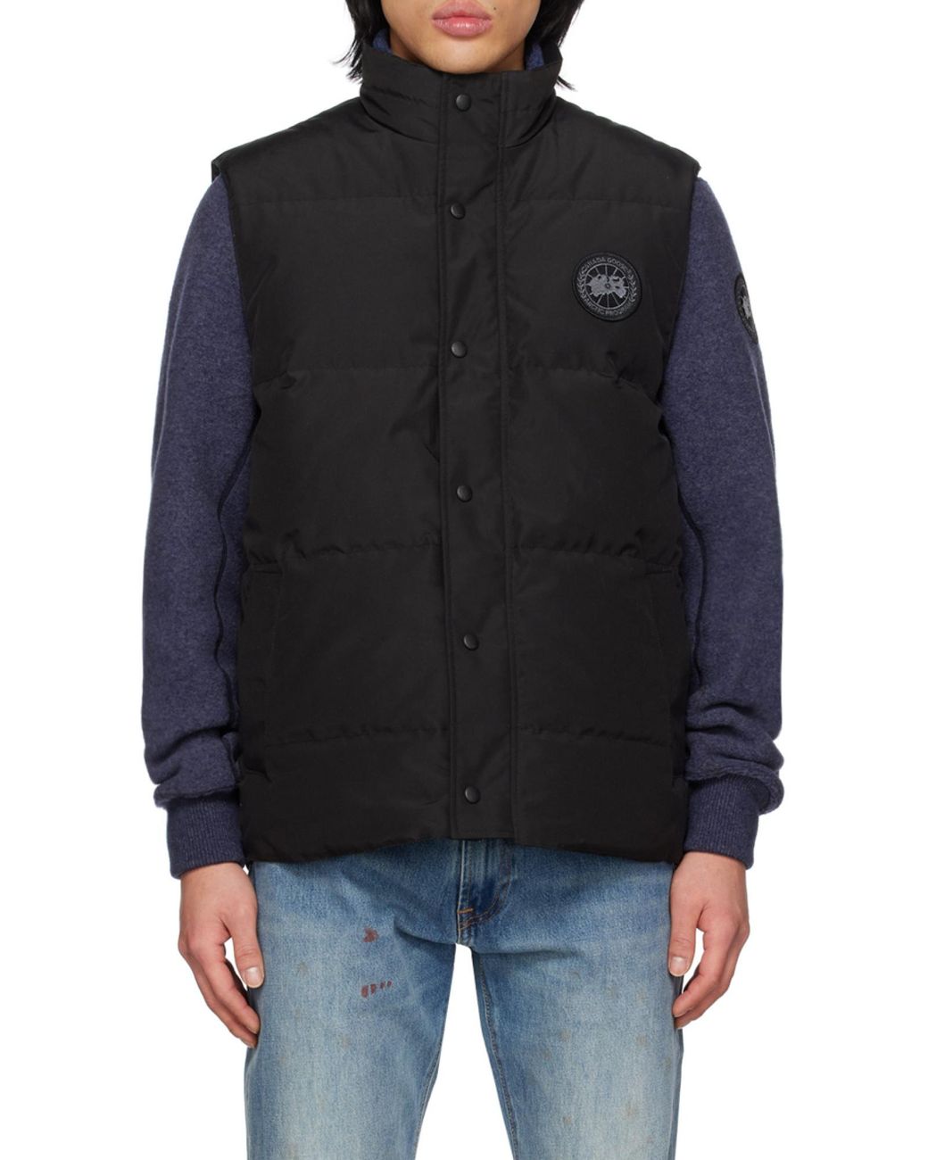 Canada Goose Blue Garson Label Padded Gilet for men