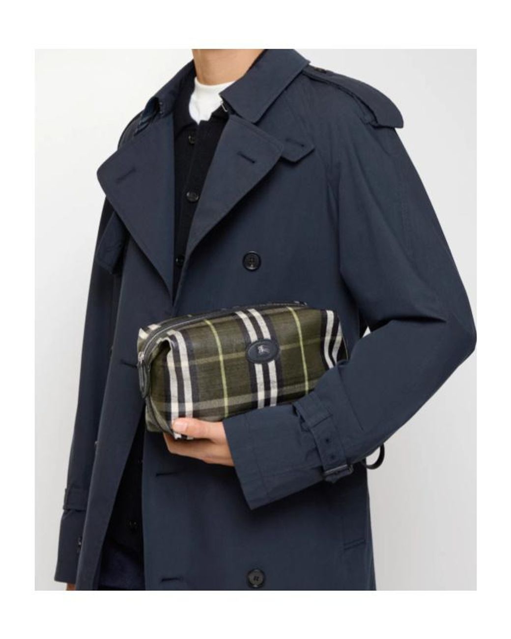 Burberry Gray Highlands Travel Pouch for men