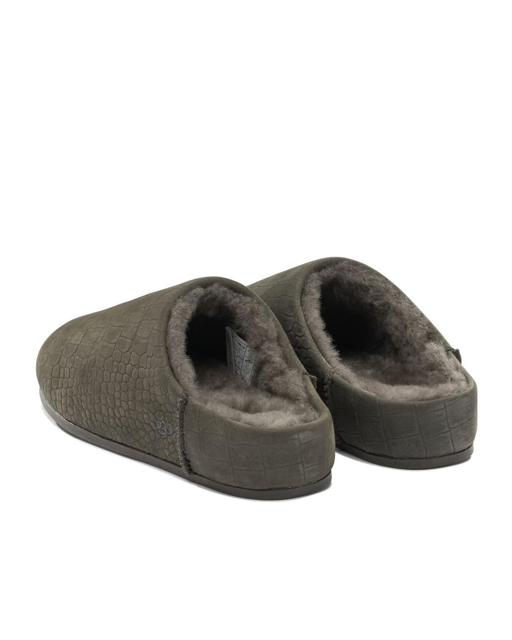 Ugg Brown Elea Embossed Slip-On Slides