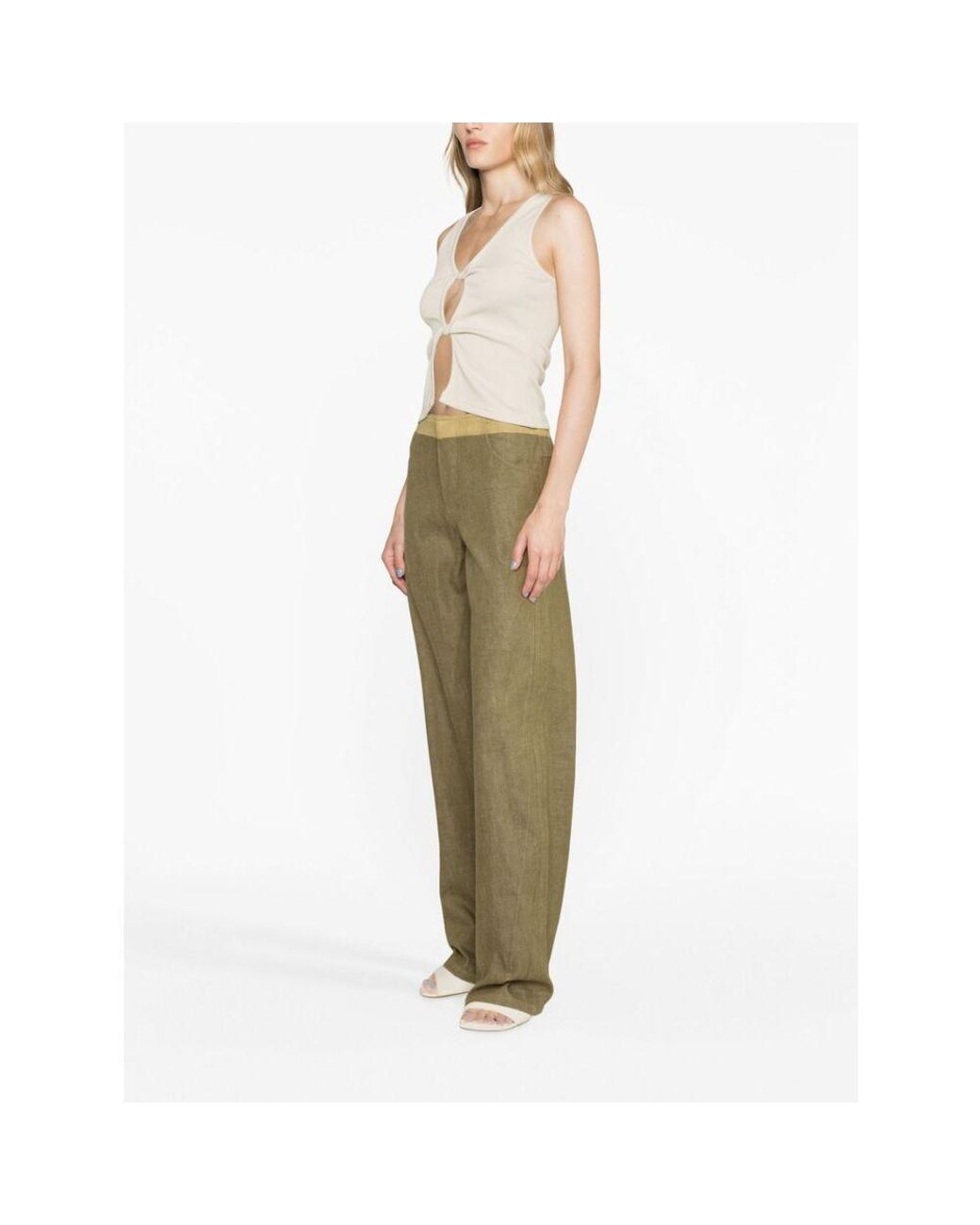 Christopher Esber Natural Open Twist Tank Top