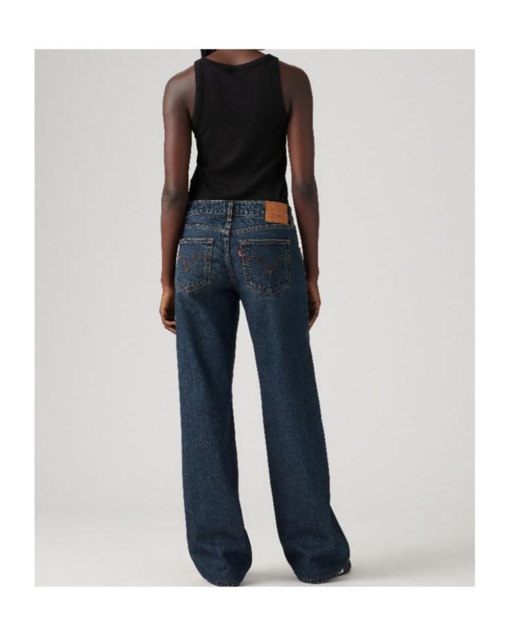 Levi's Blue Faded Wide-Leg Jeans
