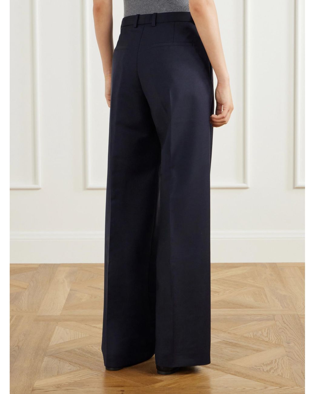 Jil Sander Blue Wide-Leg Tailored Trousers