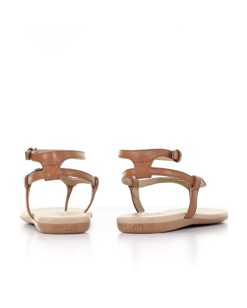 Hogan Brown Open Toe Sandals