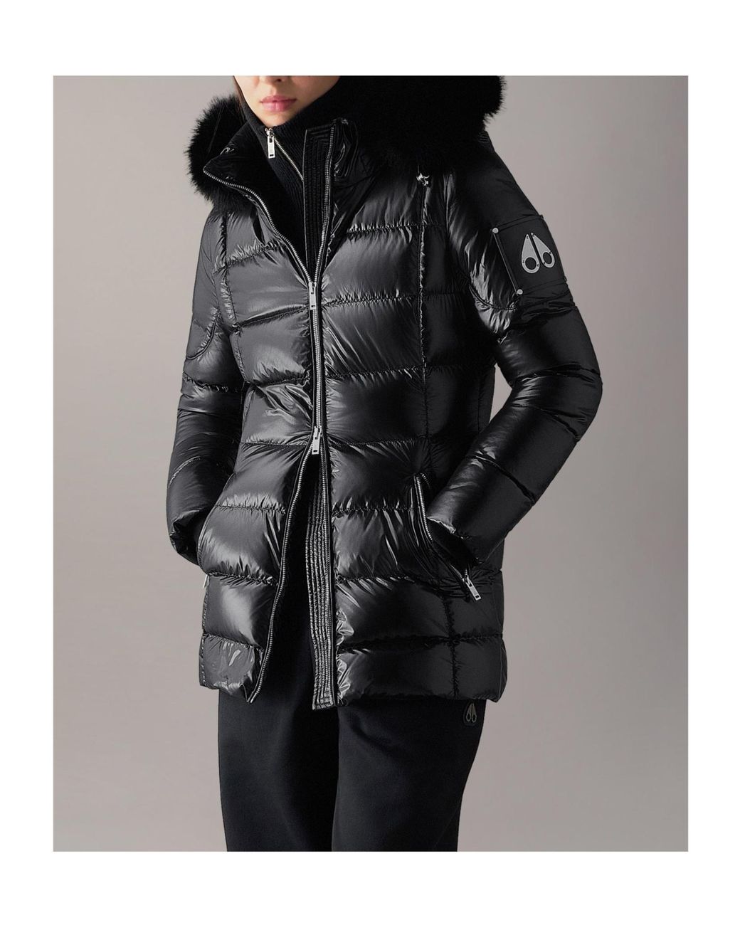 Moose Knuckles Black Celestia 3Q Down Jacket